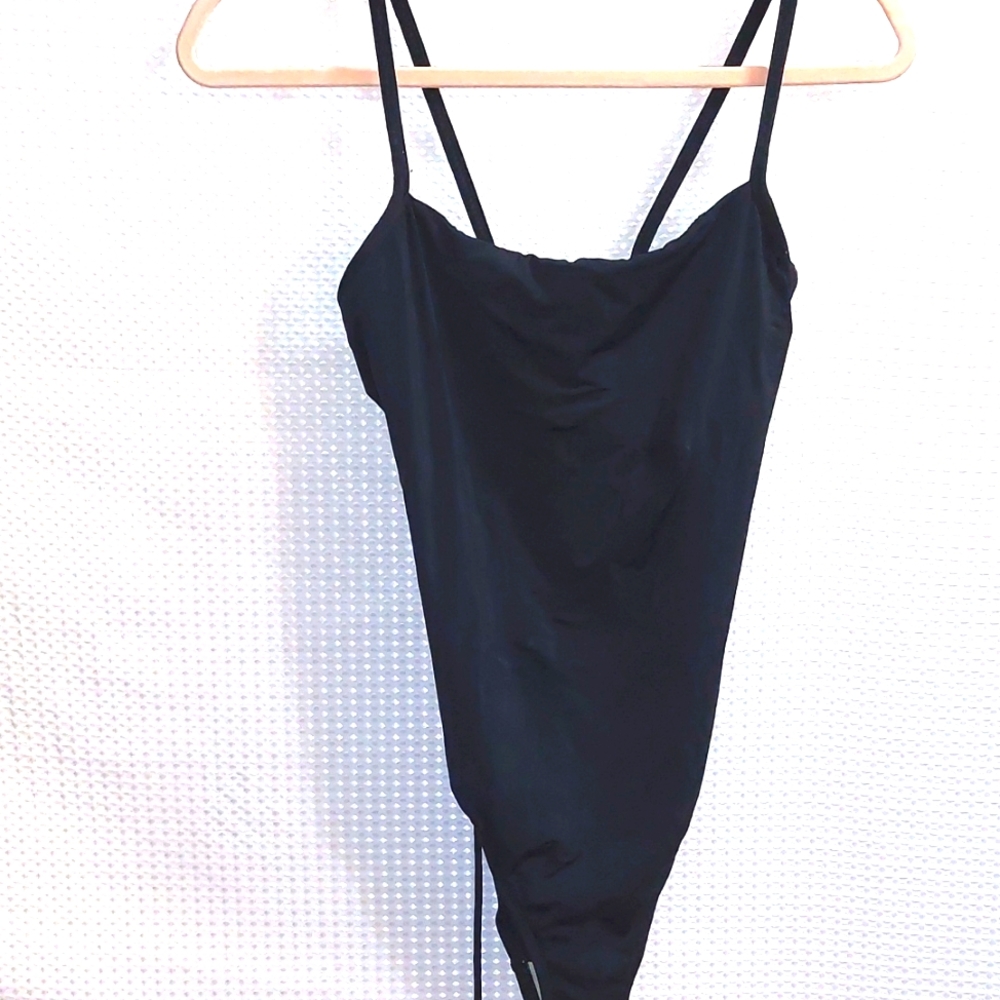 BAJA BLUE Women's Black One Piece SEXY Swimsuit Size- 16